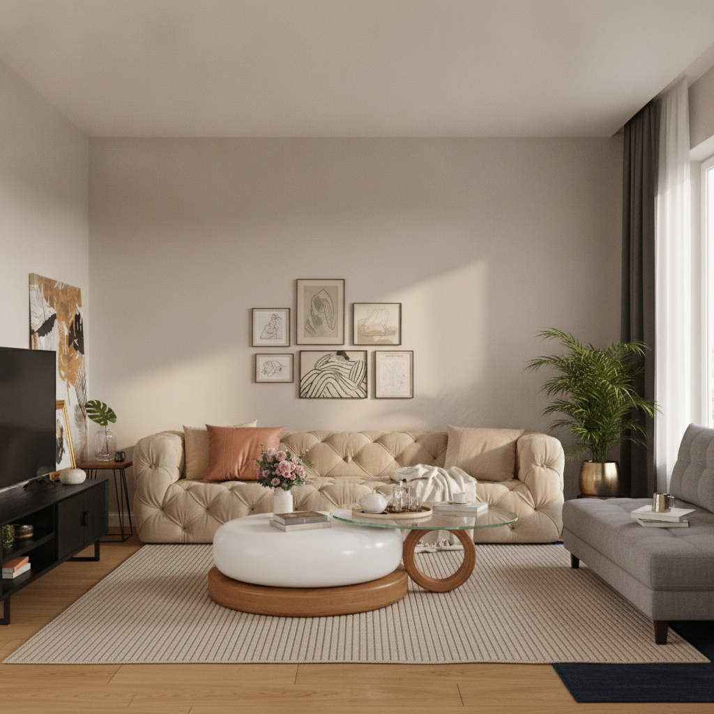 Modern Living Room, Piece by Piece